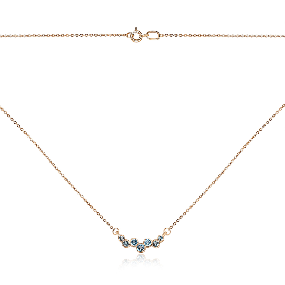 Золотое колье с топазами 60106/66024-3/01/0/16091