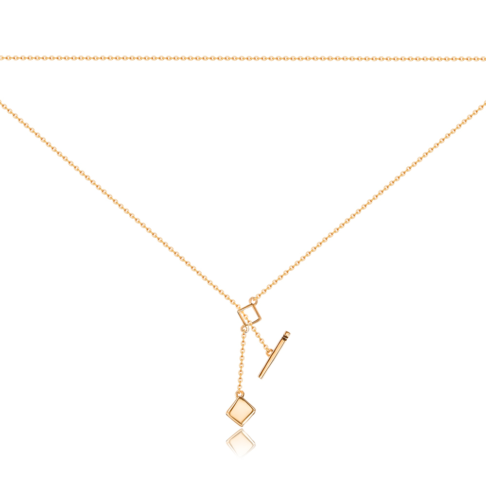 Золотое колье с черной эмалью 60209/66024-3/01/0/389