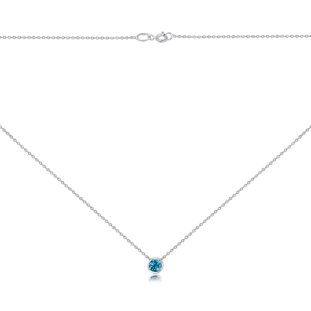 Срібне кольє з топазом 6032/66024-3/12/1/5094
