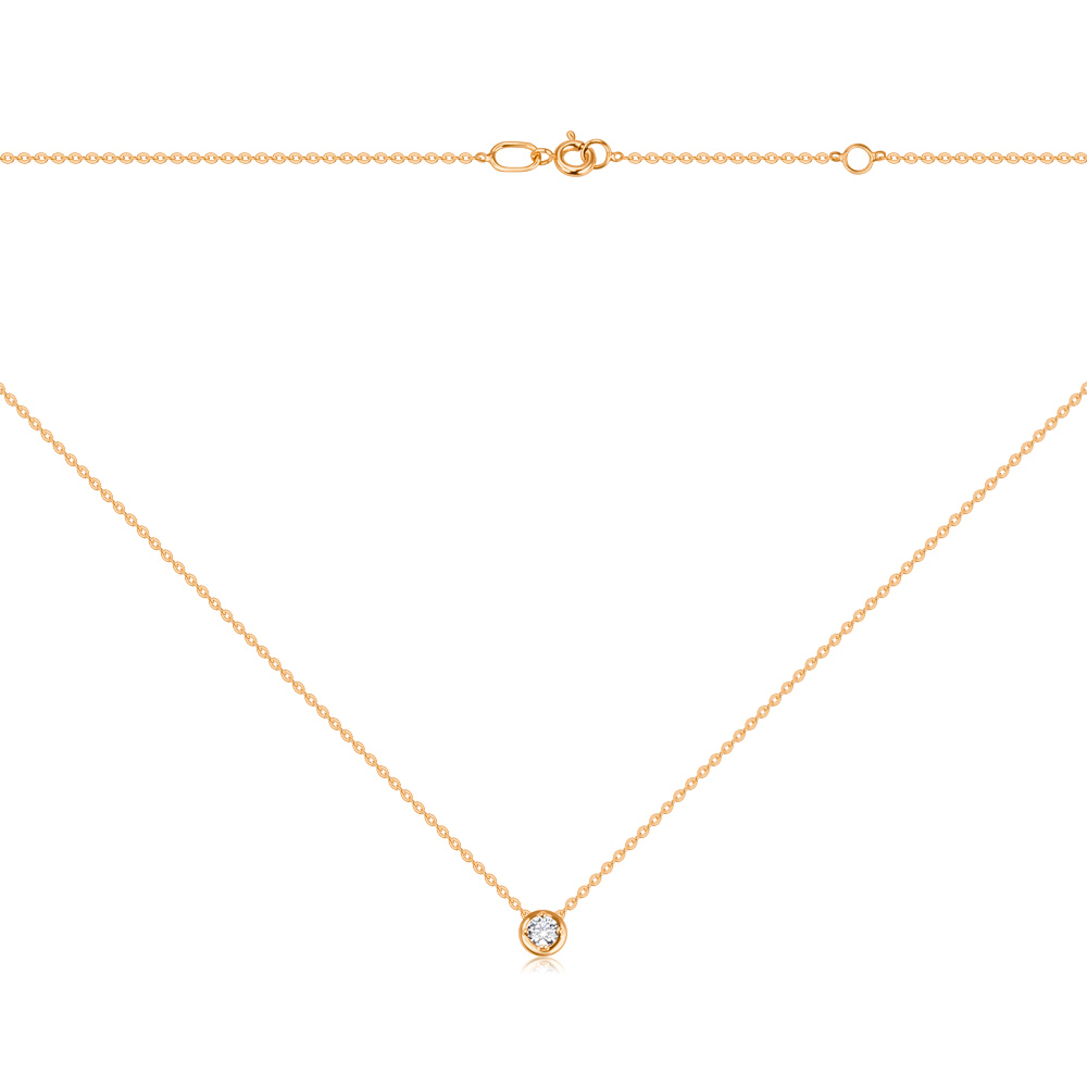 Золоте кольє з фіанітом S 6033/66024-3/01/0/4030