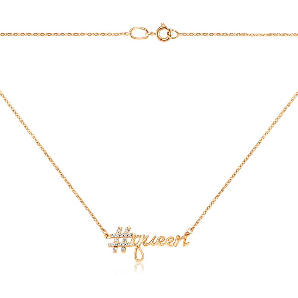 Золотое колье с фианитами 6063/66024-3/01/1/1