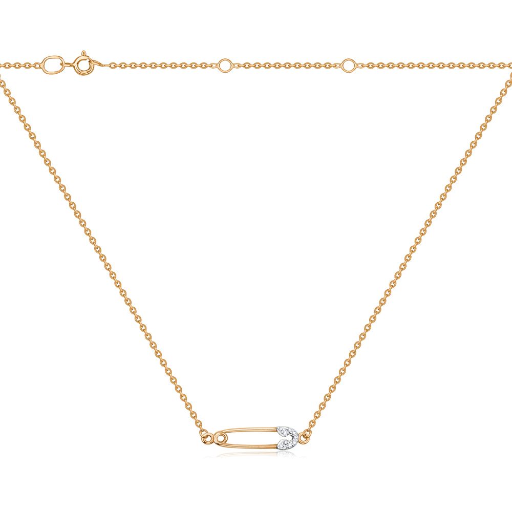 Золоте кольє з фіанітами 6081/66024/01/1/1