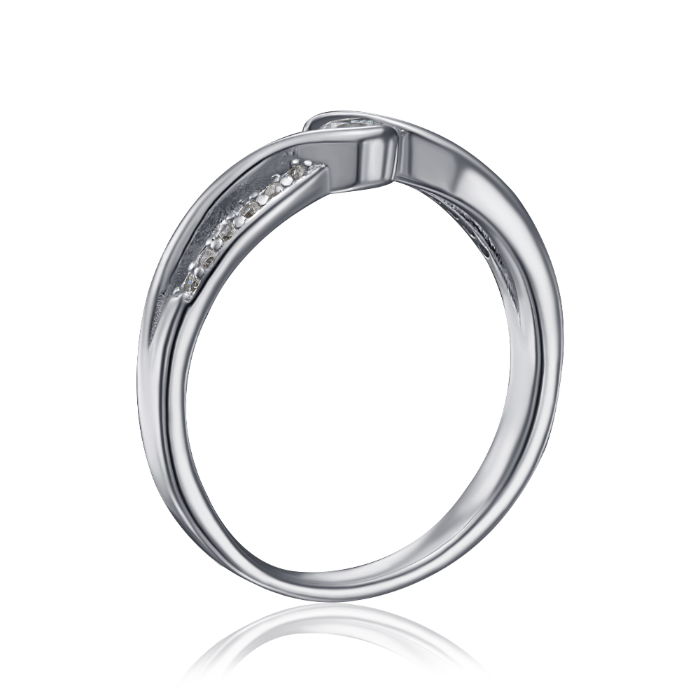 Серебряное кольцо с фианитами. Артикул 7R26246-R/12/1