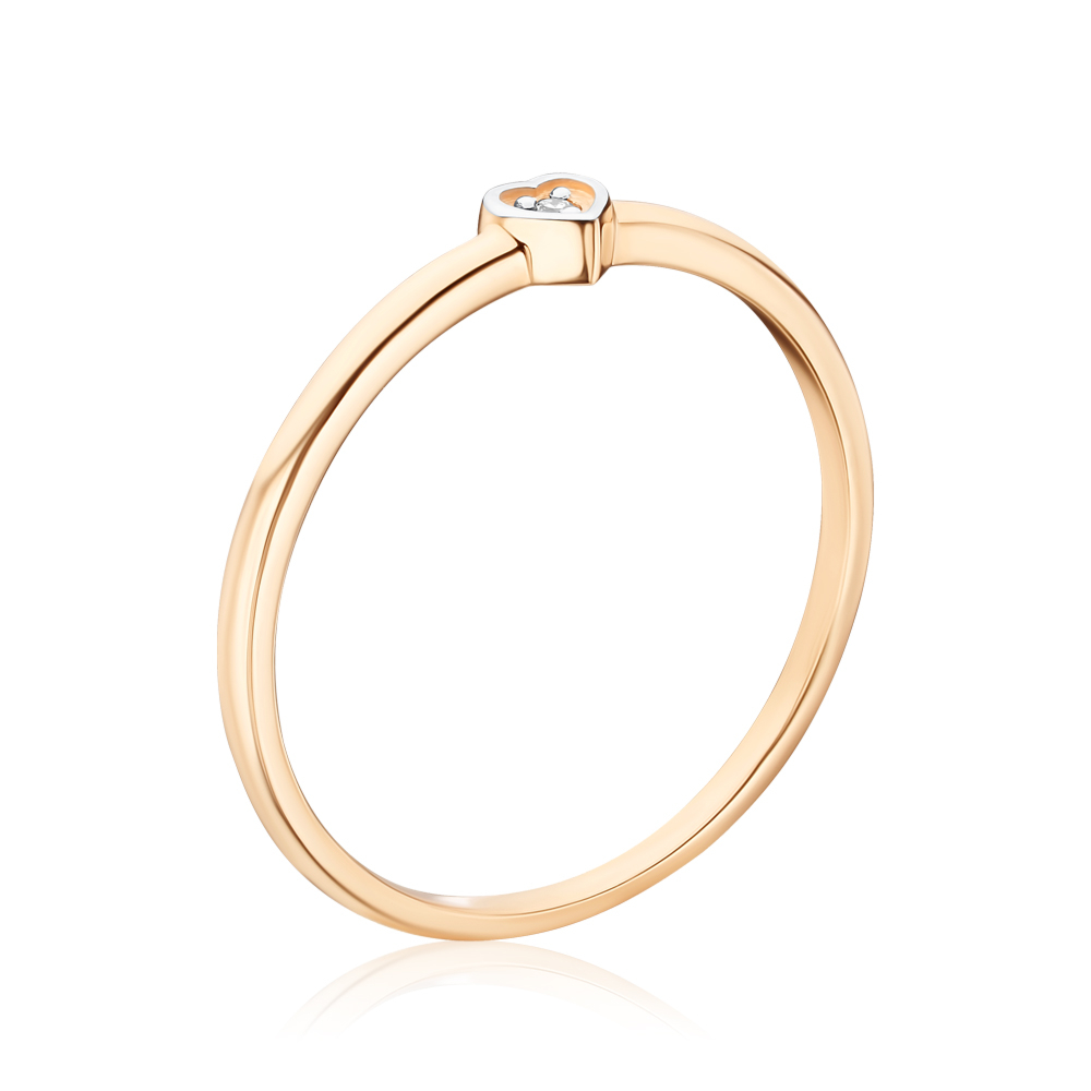 Золота каблучка з діамантом 800144/01/1/8582