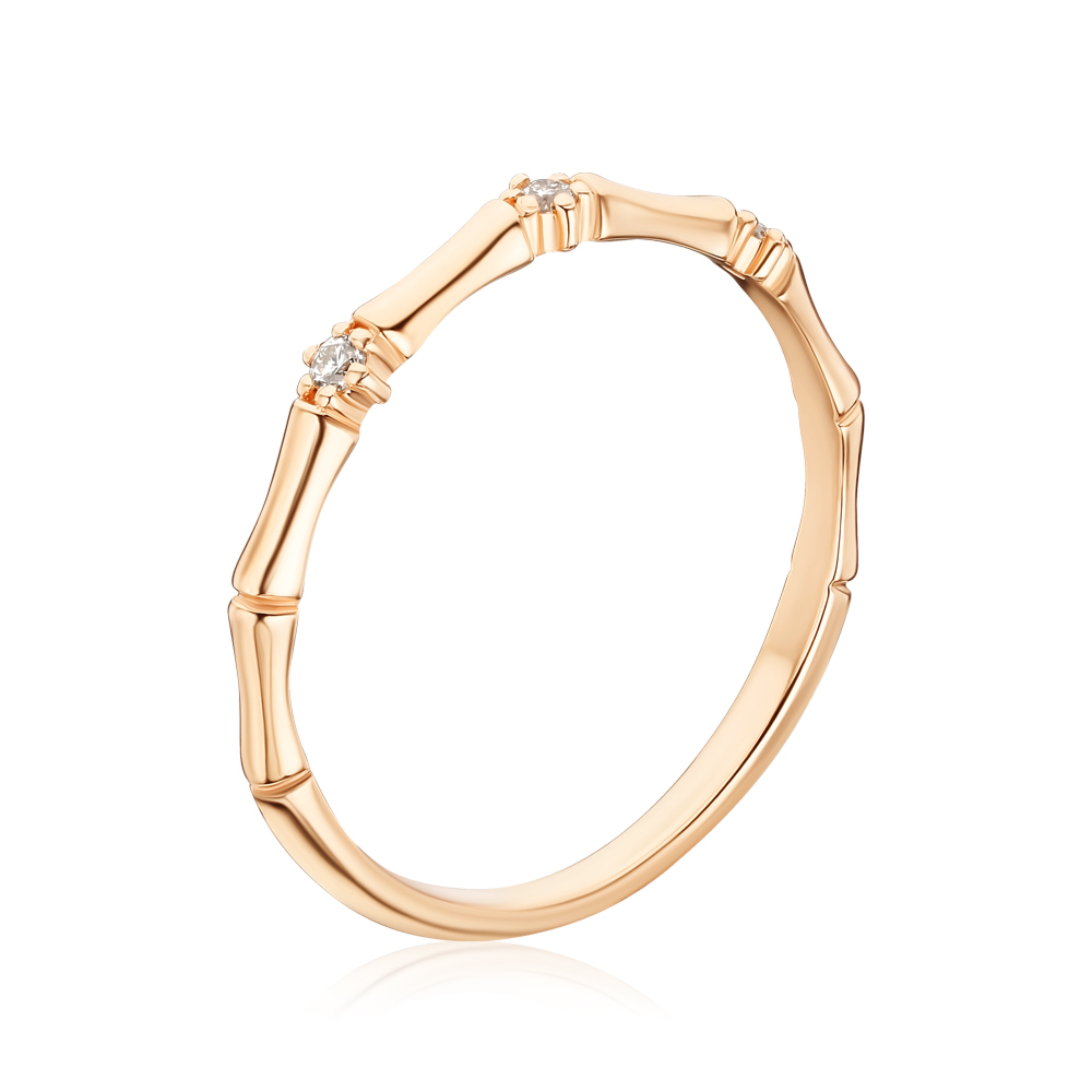Золота каблучка з діамантами 800149/01/0/8566