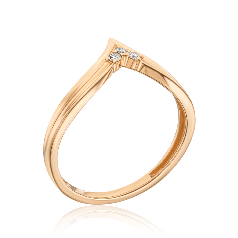 Золота каблучка з діамантами 800158/01/0/8566