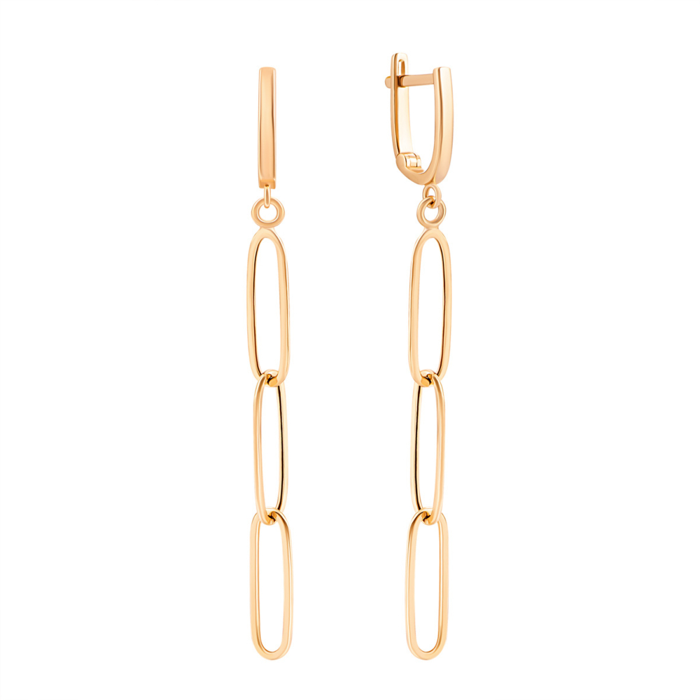 Золотые серьги-подвески. Артикул UG580122