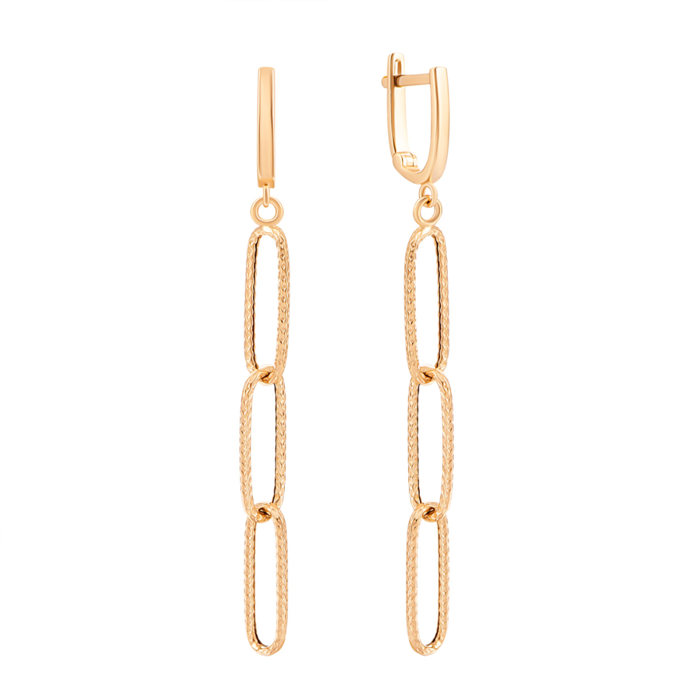 Золотые серьги-подвески. Артикул UG580135