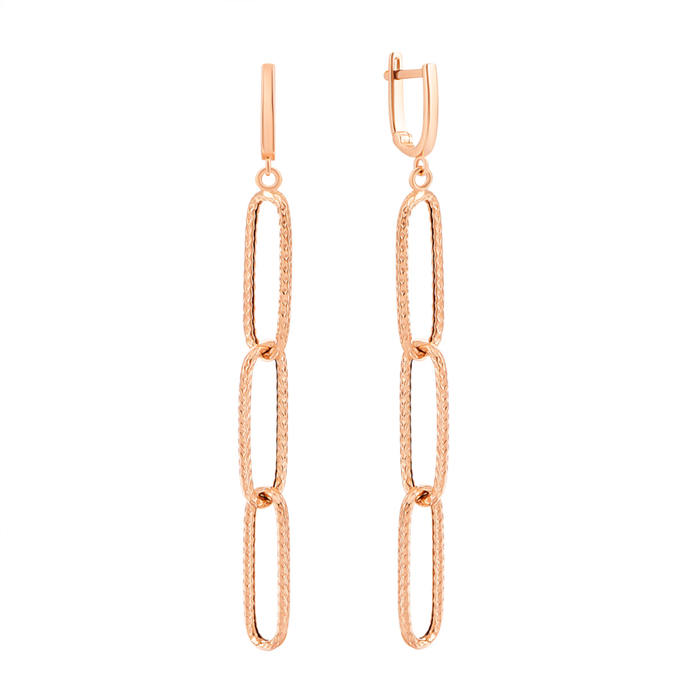 Золотые серьги-подвески. Артикул UG580136