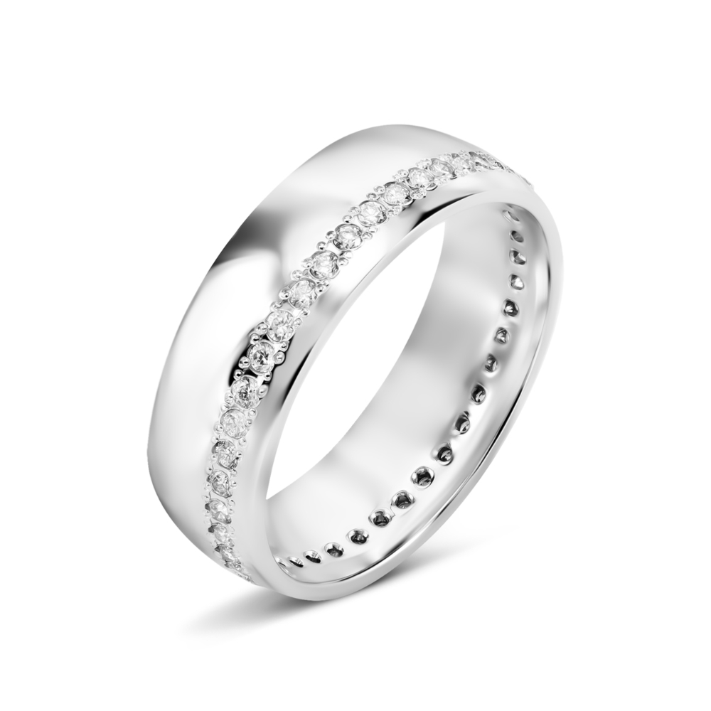 Золотое обручальное кольцо с бриллиантами. Артикул UG58036/02/2 D