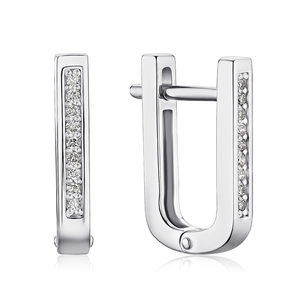 Золоті сережки з діамантами 8070106/02/1/9023