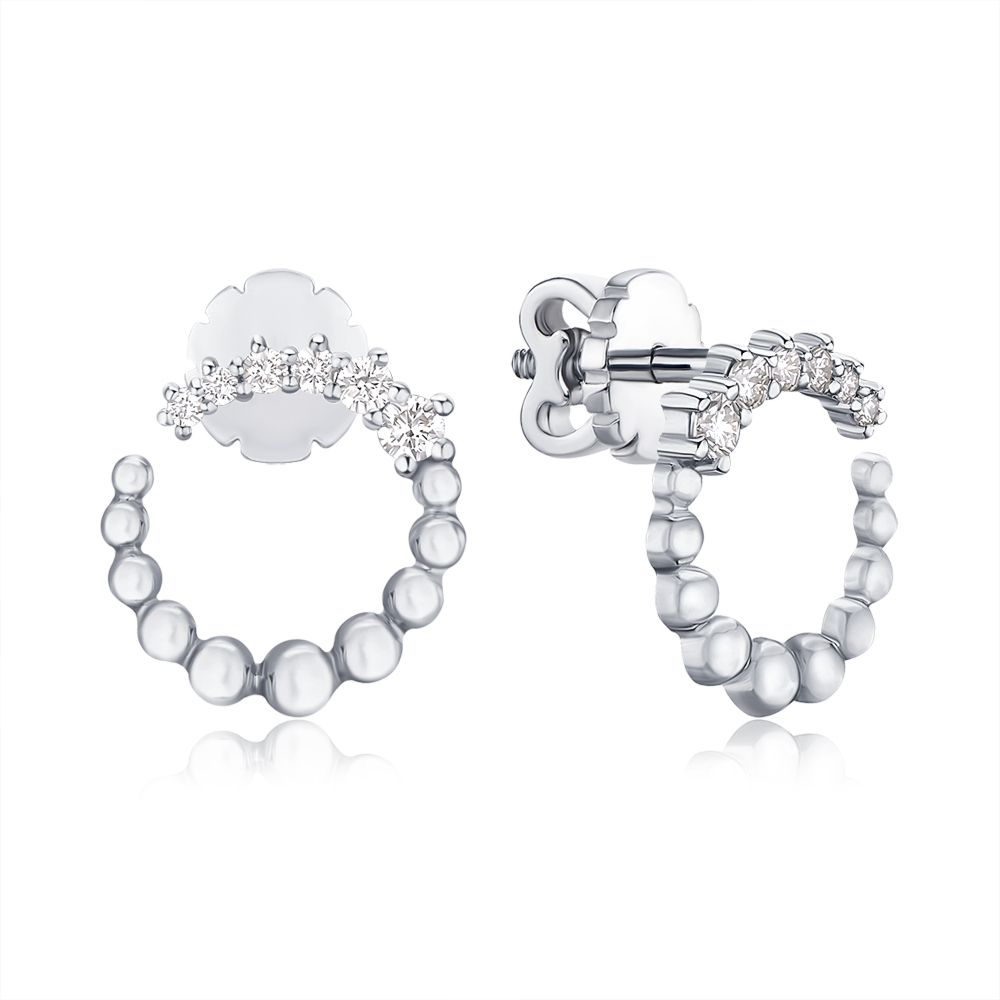 Золоті сережки-пусети з діамантами 8070114/02/1/11113