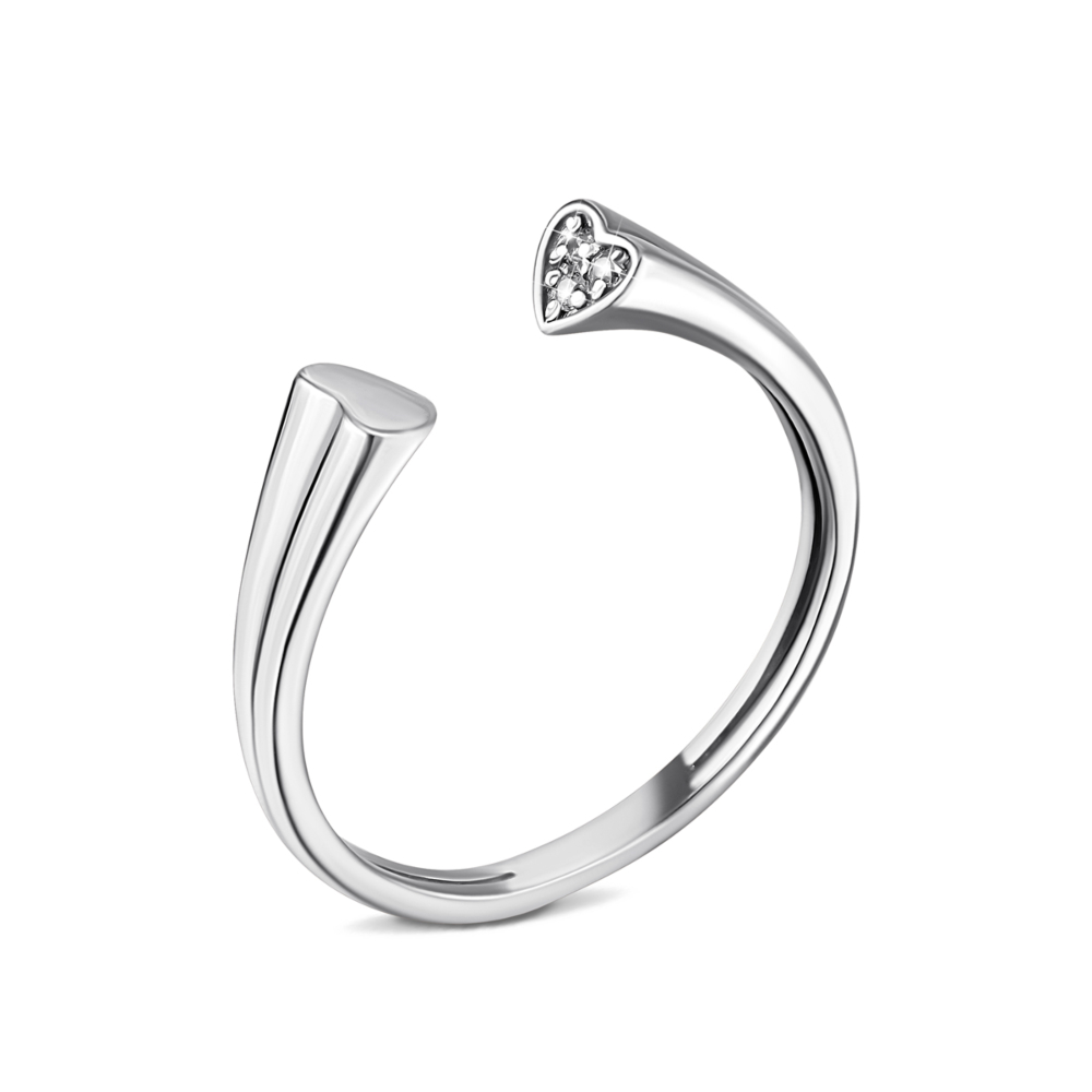  Фаланговое серебряное кольцо с фианита. Артикул UG581697б