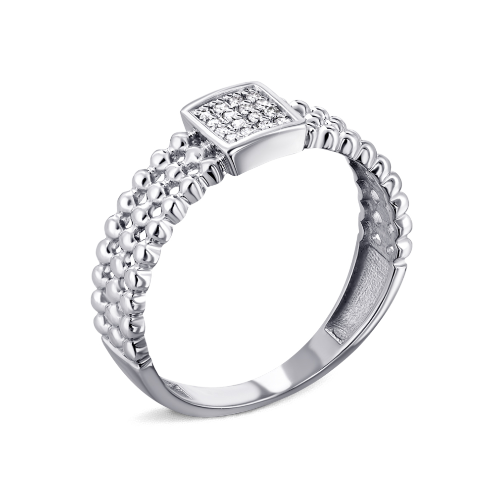 Золотое кольцо с бриллиантами. Артикул UG5880566-бел
