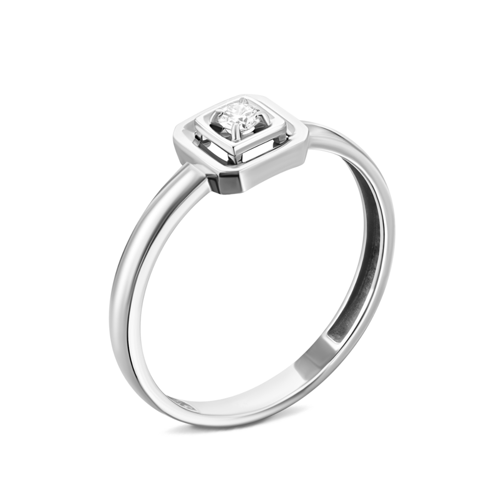 Золотое кольцо с бриллиантом. Артикул UG5880575-бел