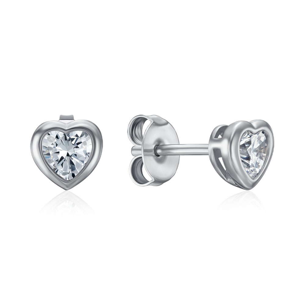 Серебряные серьги с фианитом. Артикул 8EA0238-E/12/1