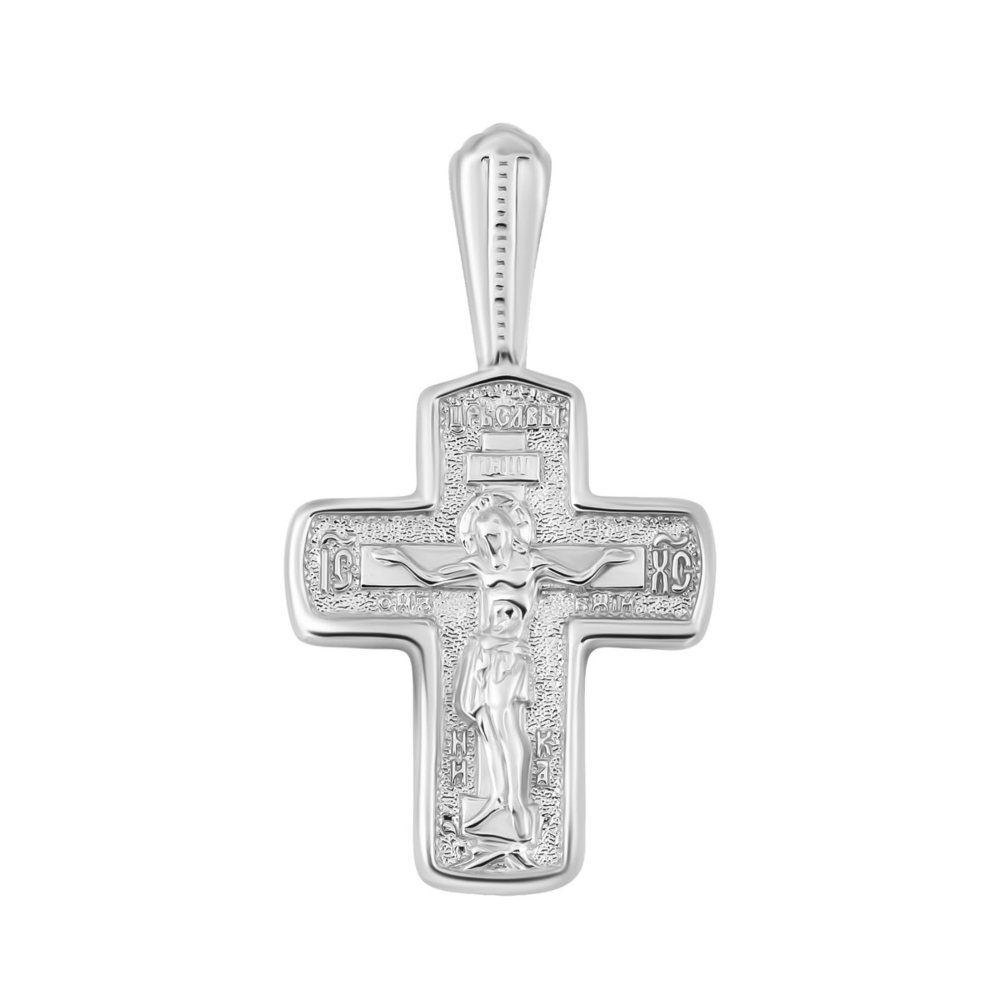 Серебряный крестик. Распятие Христа. Артикул UG5952/род