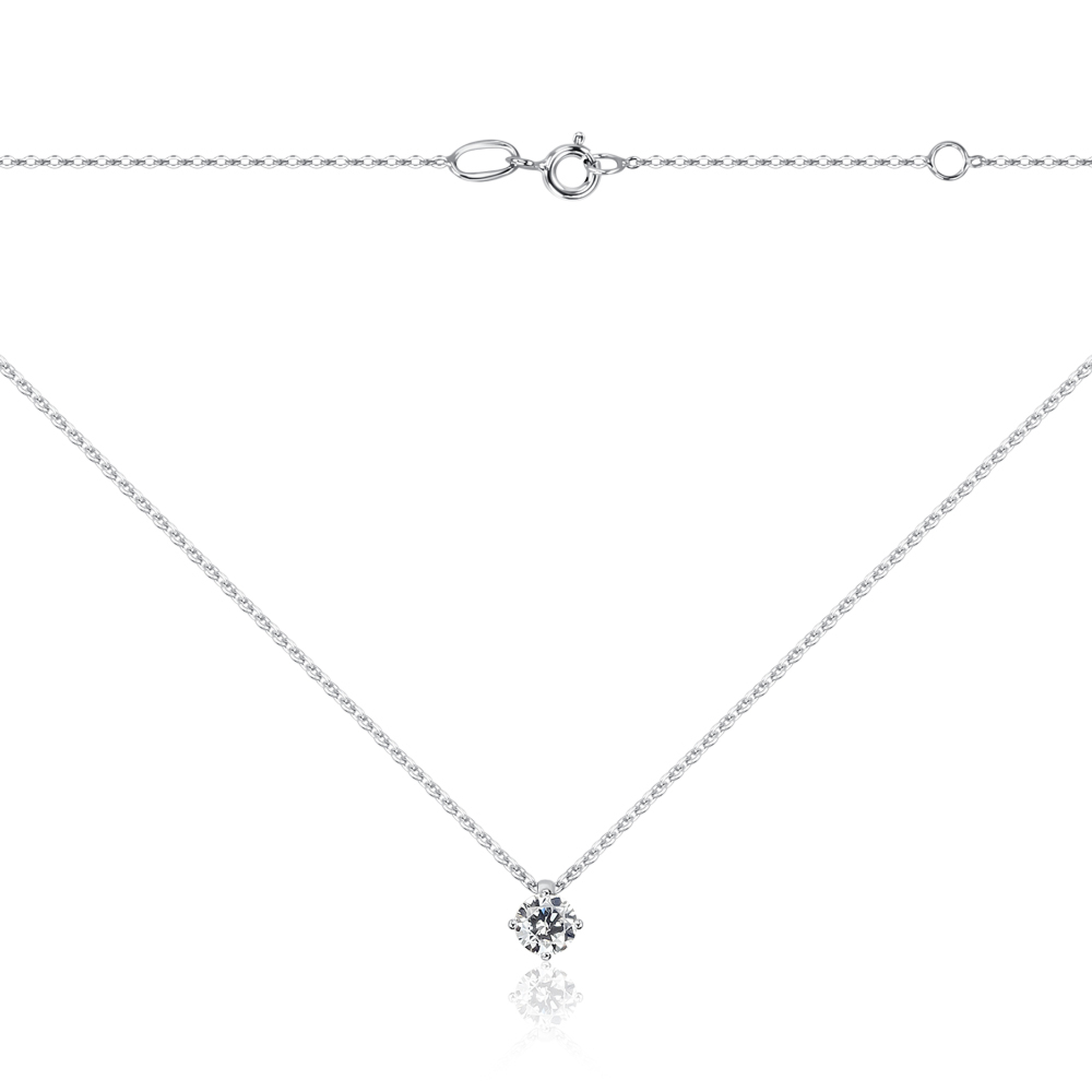 Срібне кольє з фіанітом Tesori 96014/66024-1/12/1/4024