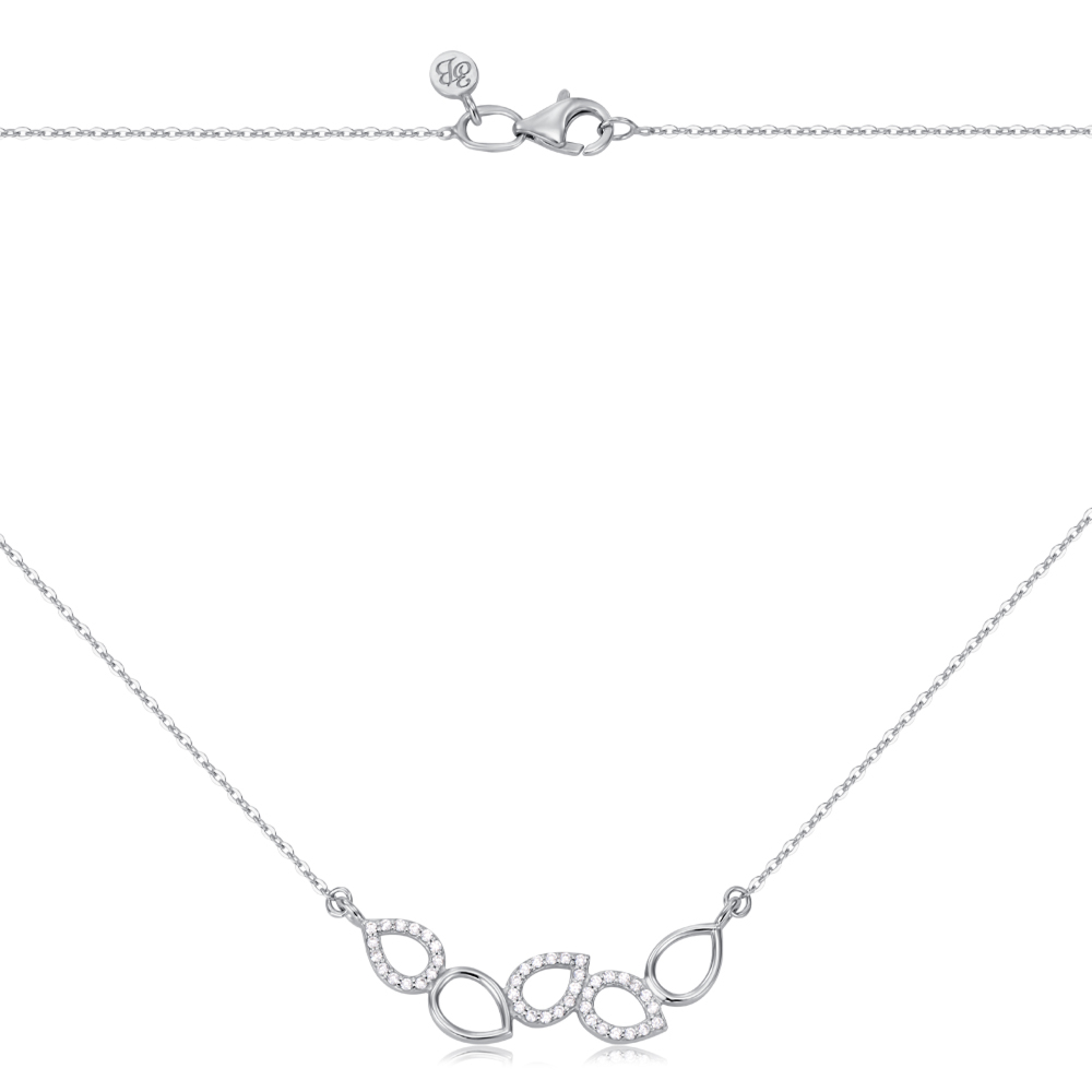 Колье из серебра с фианитами. Артикул 96043/66024-3/12/1/1