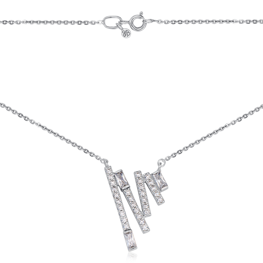 Серебряное колье с фианитами. Артикул 96060/66024/12/1/4237