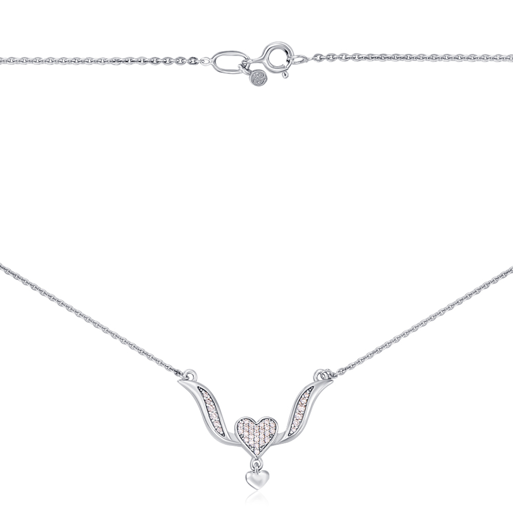 Серебряное колье с фианитами. Артикул 96061/66024/12/1/75