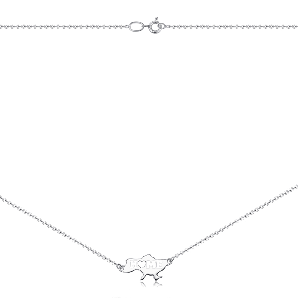 Серебряное колье без вставки. Артикул 96069/66024/12/1