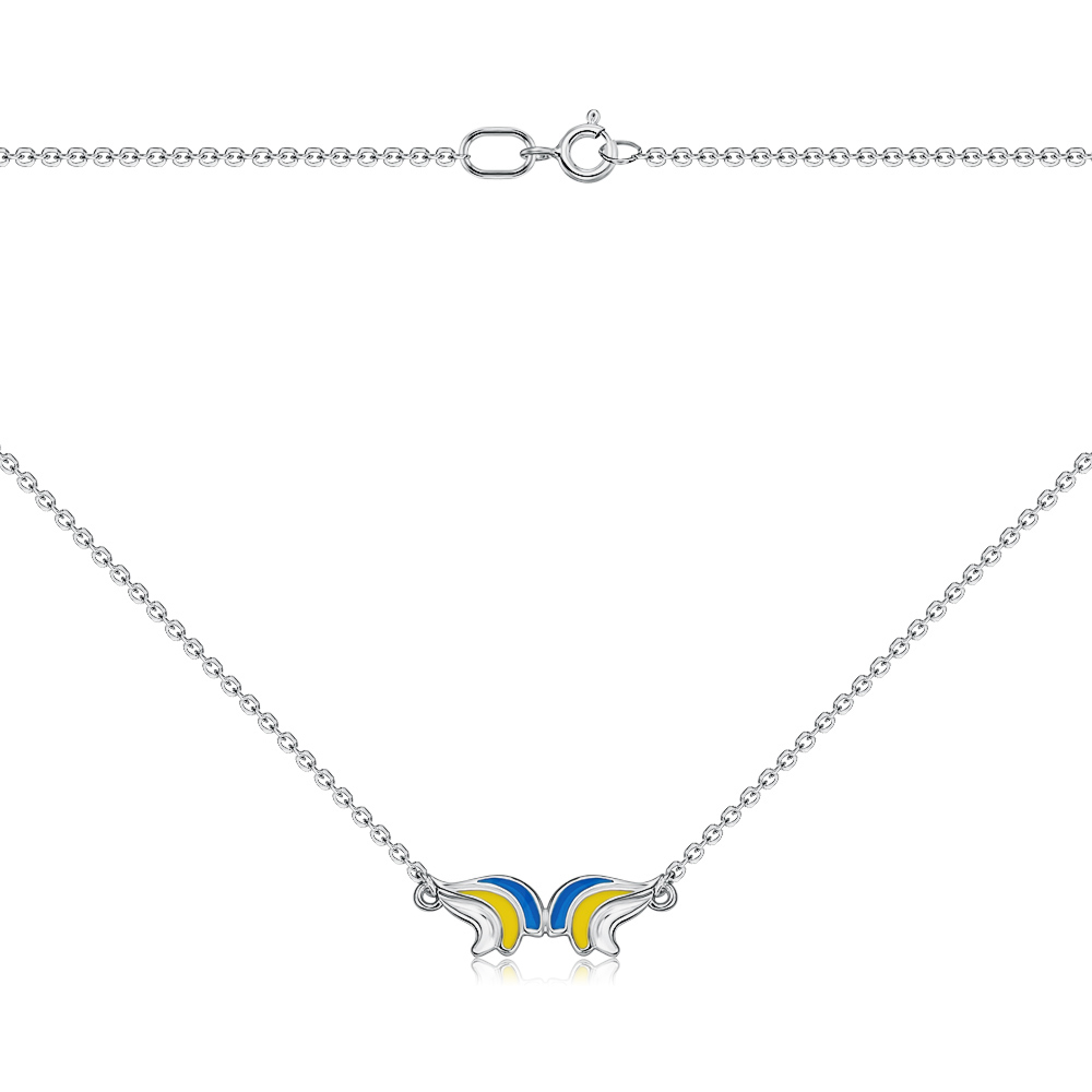 Срібне кольє з емаллю 96075/66024/12/1/1158