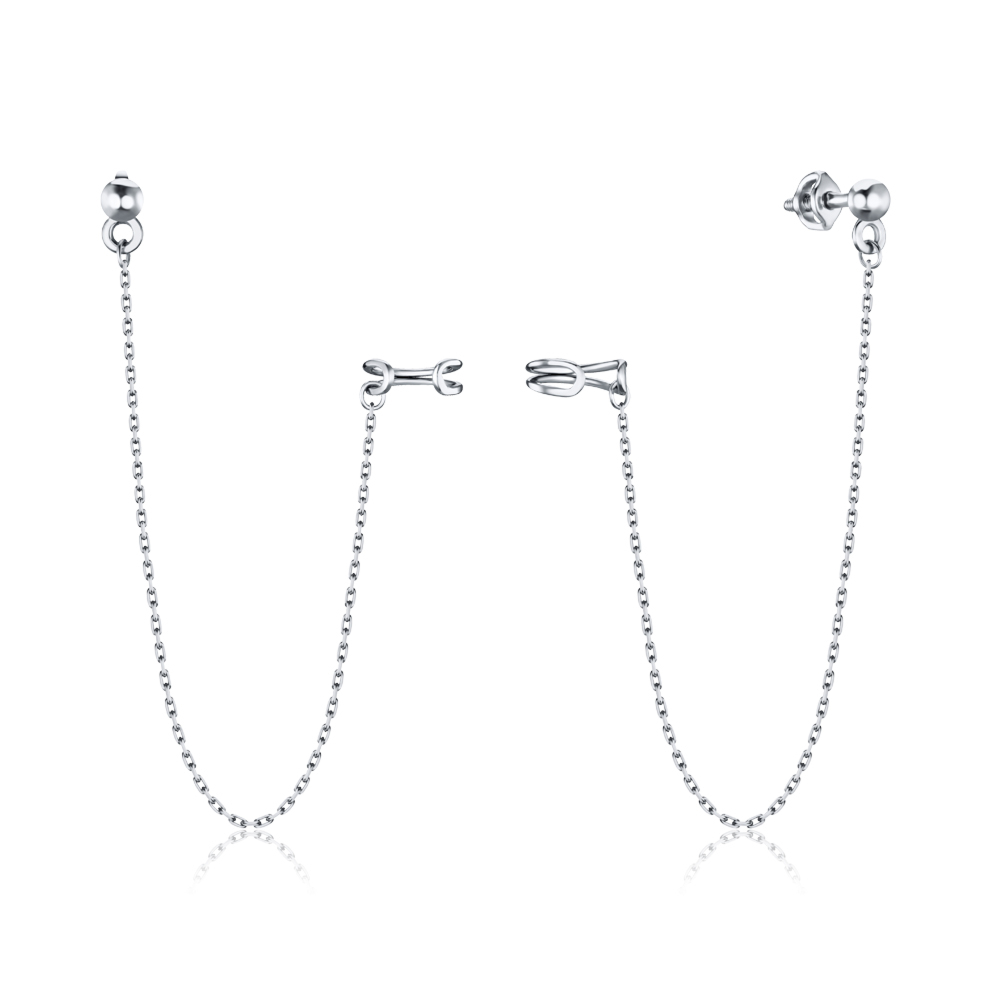 Срібні сережки МН-179 с Rh