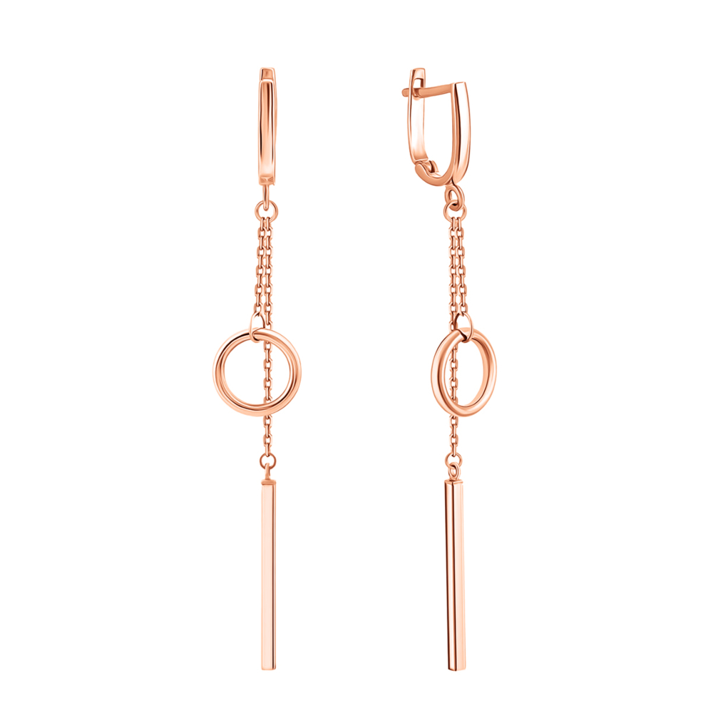 Золоті сережки-підвіски. Артикул UG52/10/276