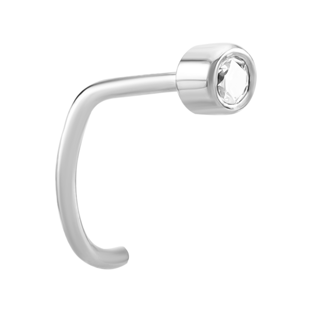 Золота сережка-пірсинг з діамантом. Артикул UG56101304202