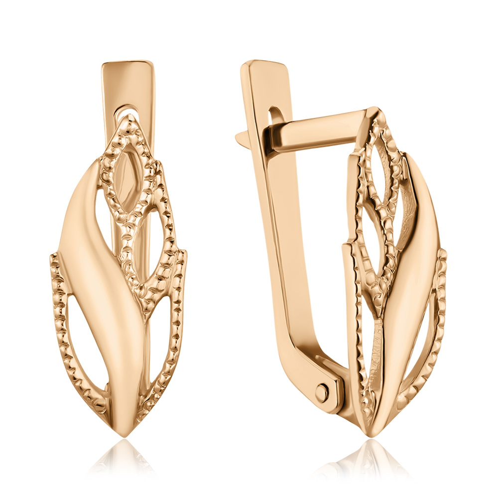 Золотые серьги без вставки С041