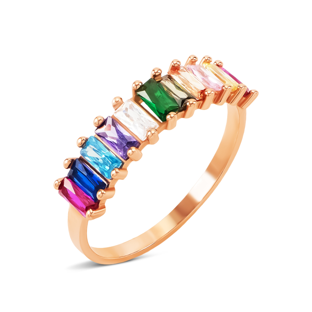 Золота каблучка з фіанітами. Артикул UG51/101/303