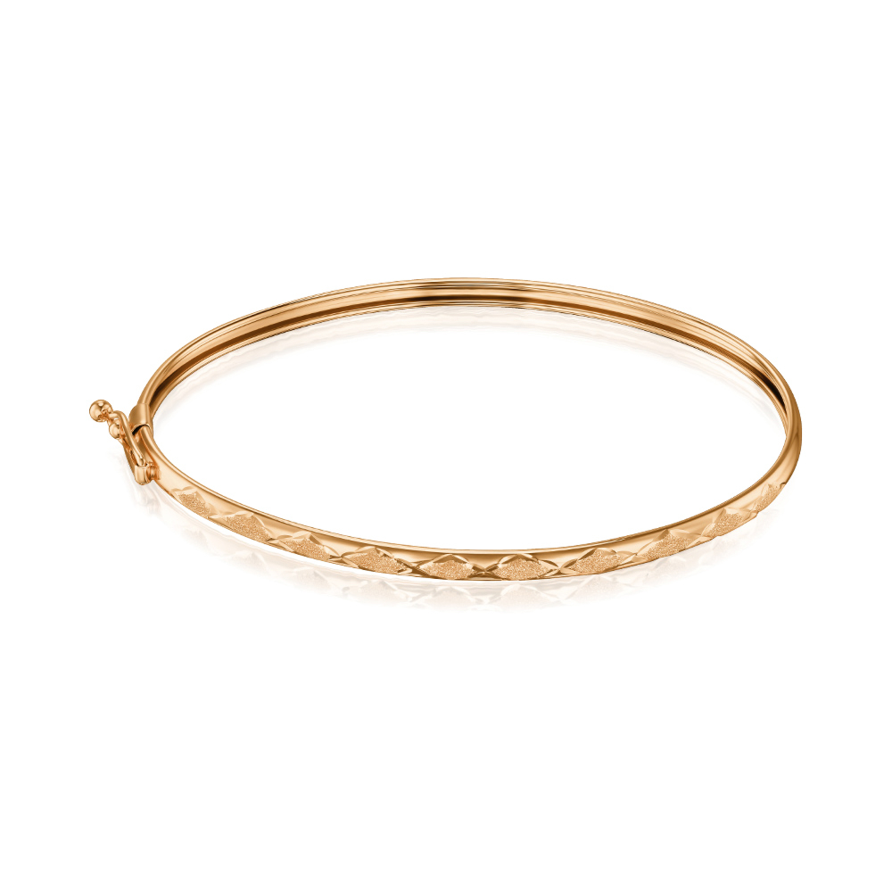 Жорсткий золотий браслет без вставки 70315/1с