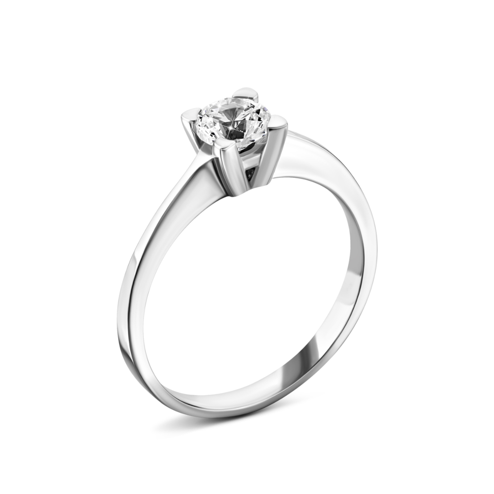 Срібна каблучка з фіанітом. Артикул UG51-R