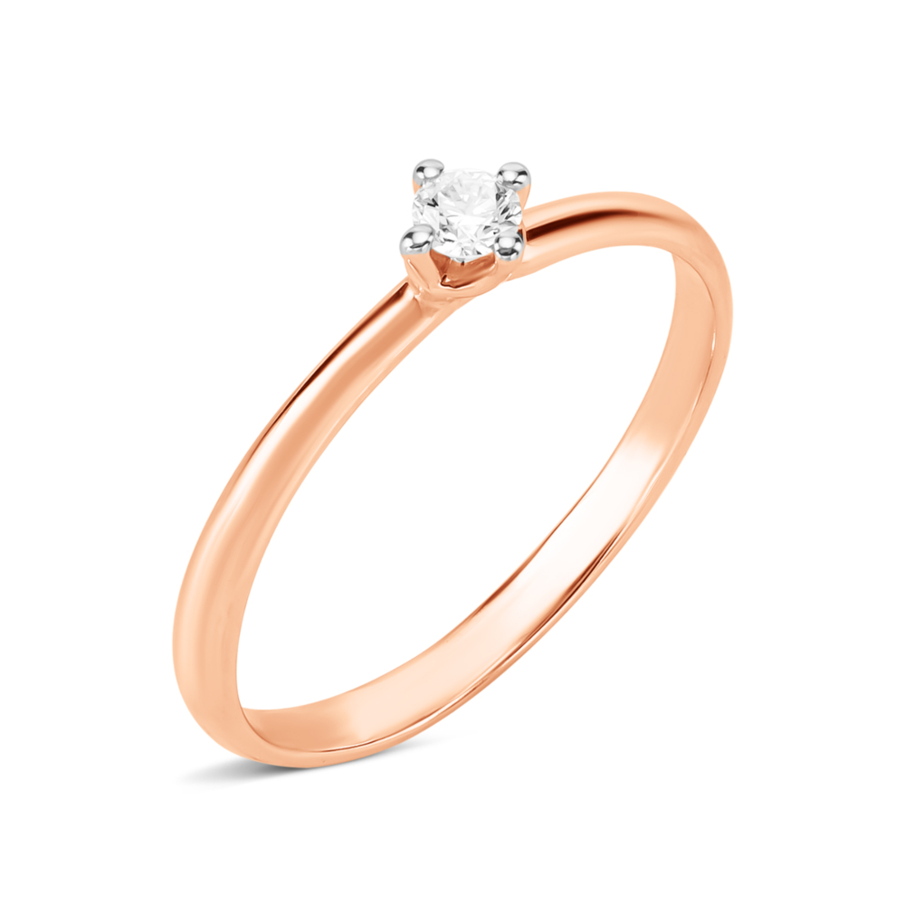 Золота каблучка з діамантом. Артикул UG5К100354