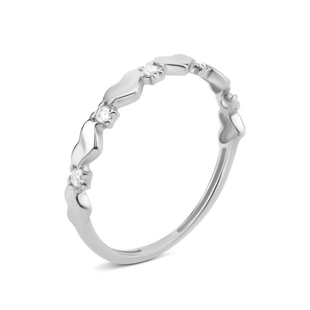 Золота каблучка з фіанітами. Артикул UG511/0160/02/01/02