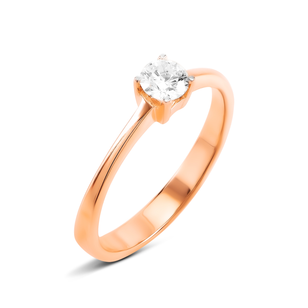 Золотое кольцо с бриллиантом. Артикул UG51112680201