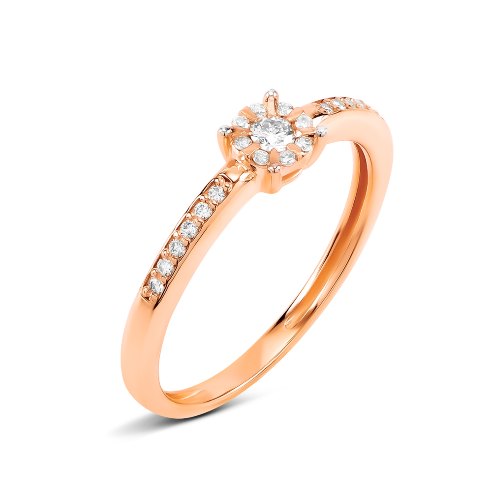 Золотое кольцо с бриллиантами. Артикул UG51192178201