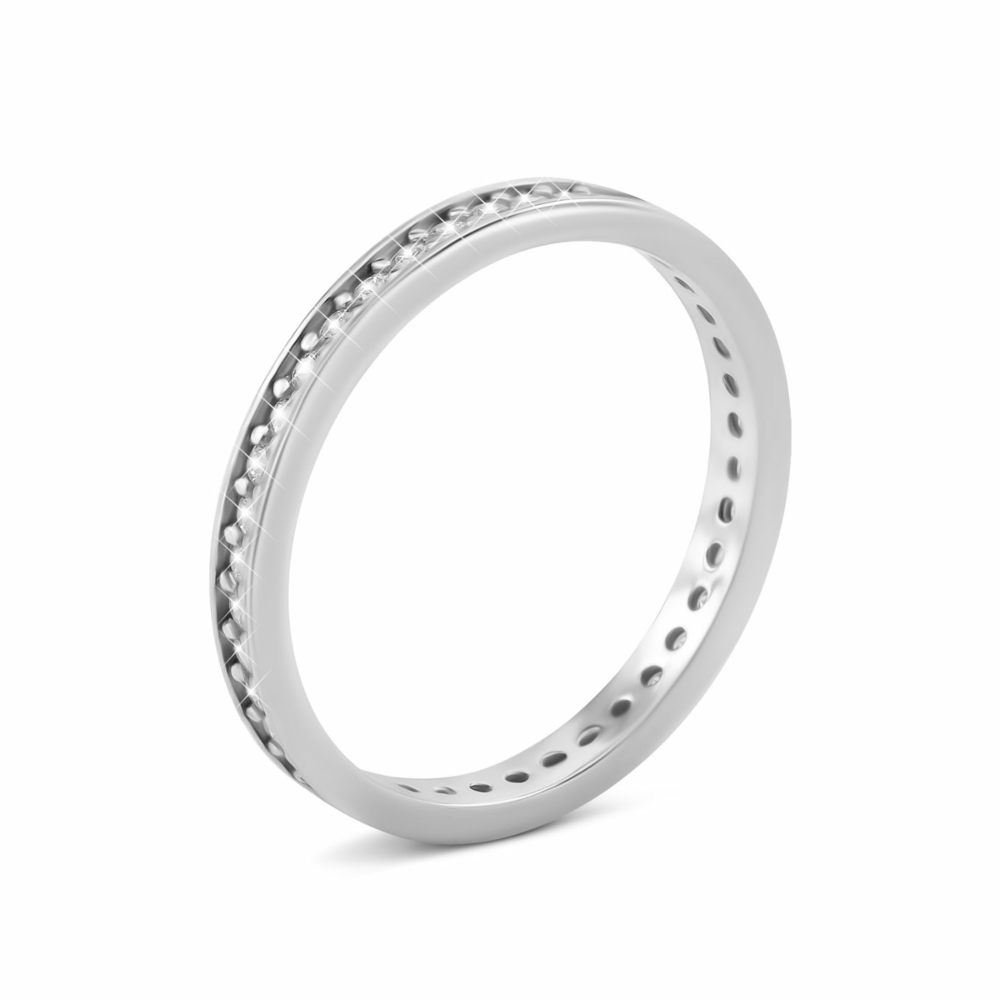 Серебряное кольцо с фианитами. Артикул UG51418К.Rh