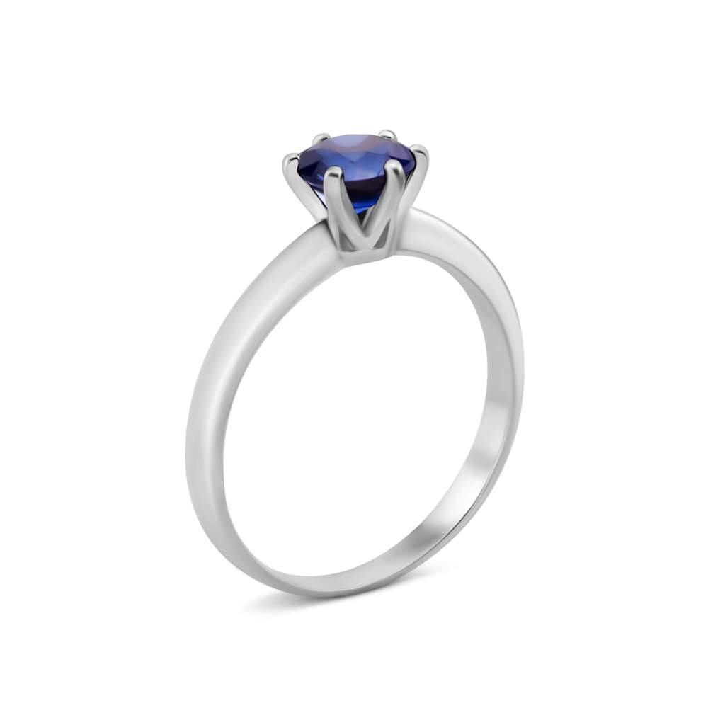 Серебряное кольцо с гидротермальным сапфиром. Артикул UG51851/1р-HSPH