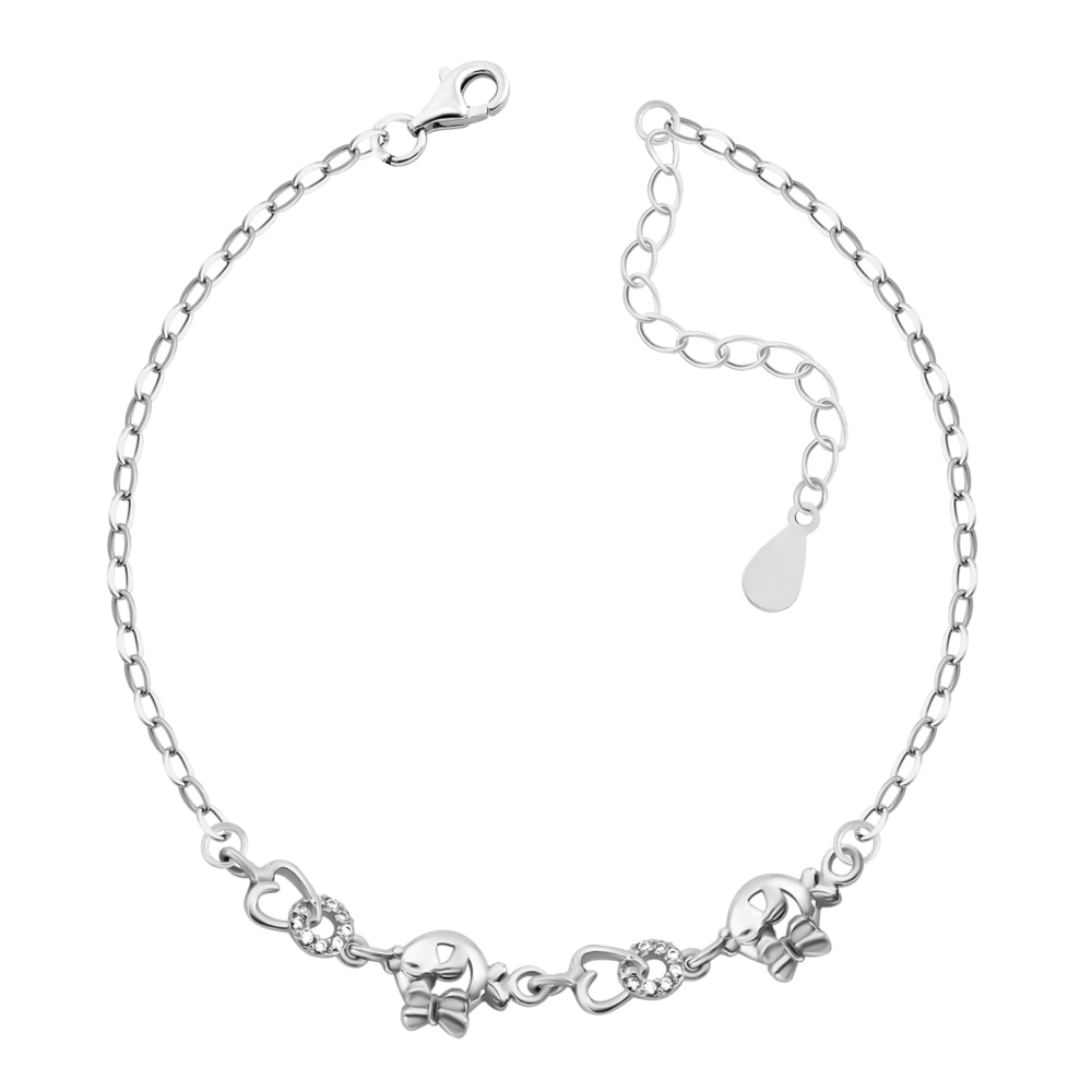 Серебряный браслет с фианитами. Артикул UG51BR61855