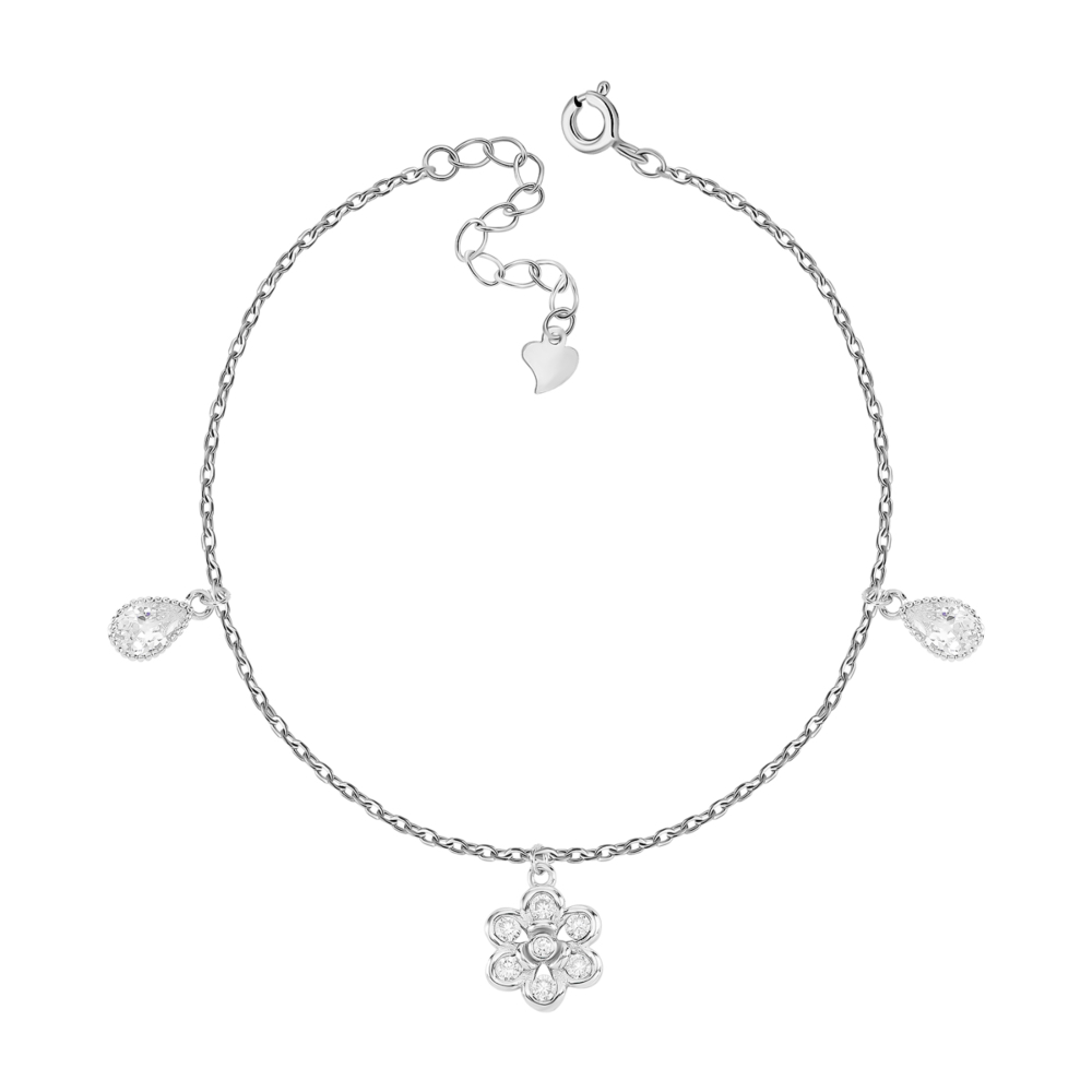 Срібний браслет з фіанітами. Артикул UG51BR66551