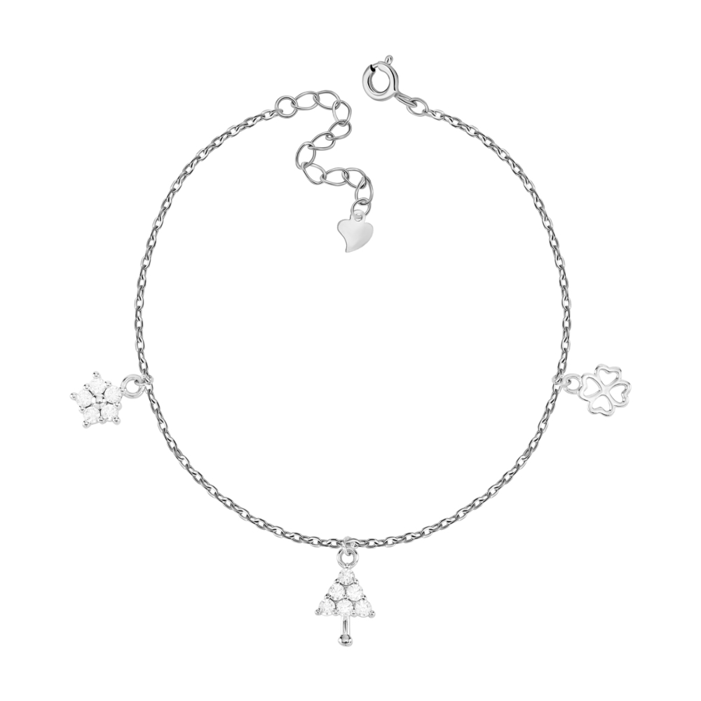 Срібний браслет з фіанітами. Артикул UG51BR68095