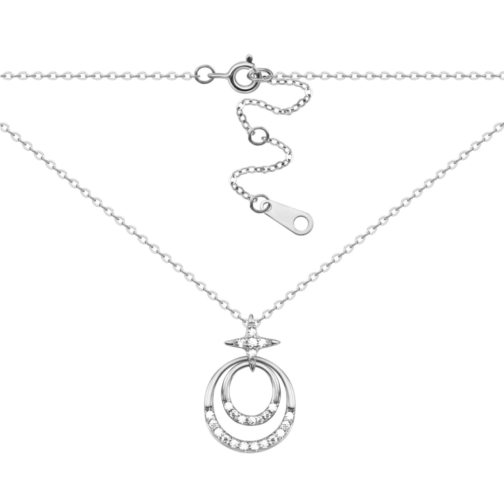 Серебряное колье с фианитами. Артикул UG51NE56521