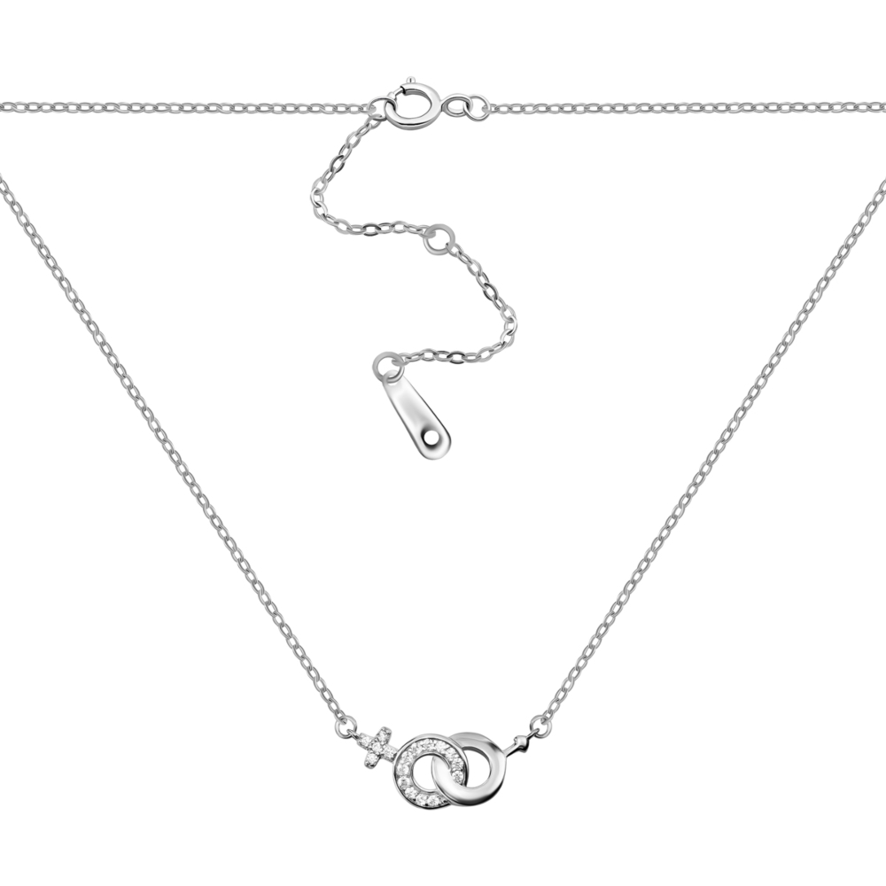 Серебряное колье с фианитами. Артикул UG51NE56796