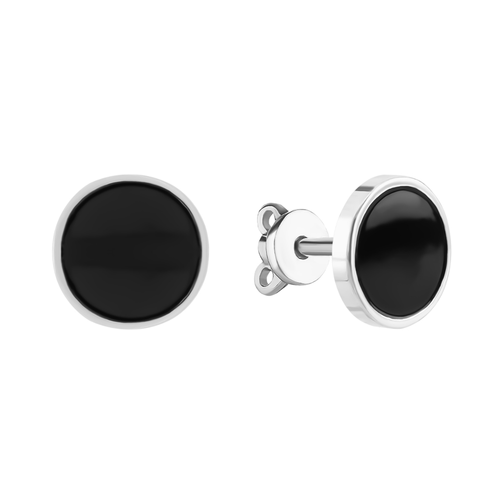 Серебряные пуссеты с эмалью. Артикул UG520600e