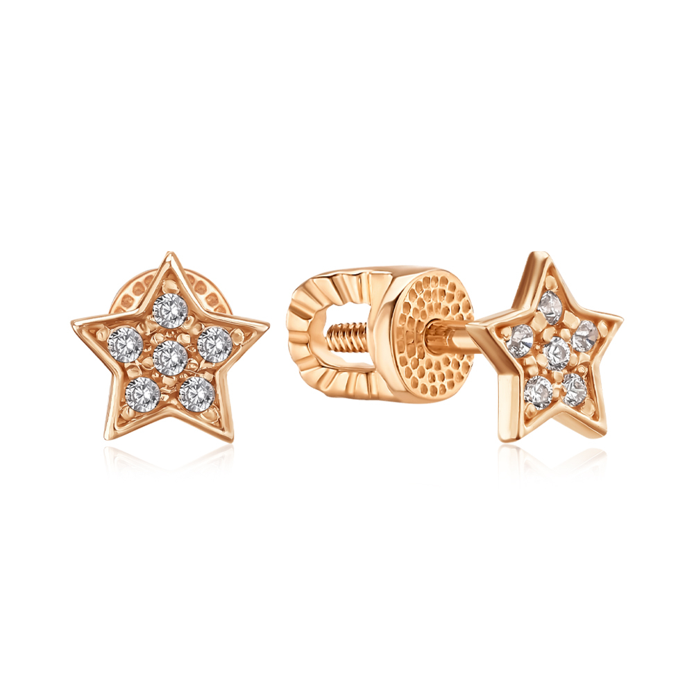 Золоті сережки з фіанітами Tesori 21567/01/0/4232