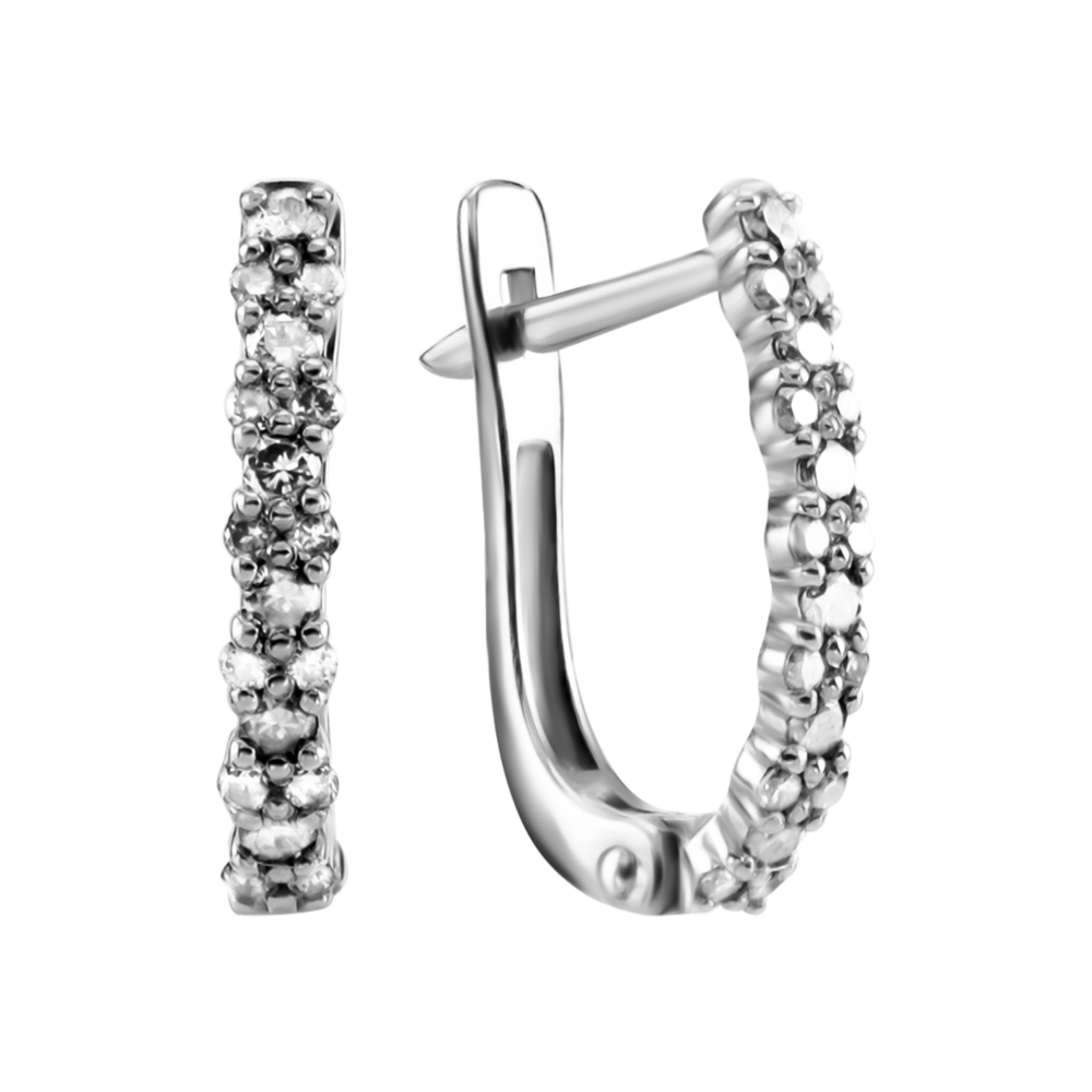 Золотые серьги с бриллиантами. Артикул UG52192053202 ч