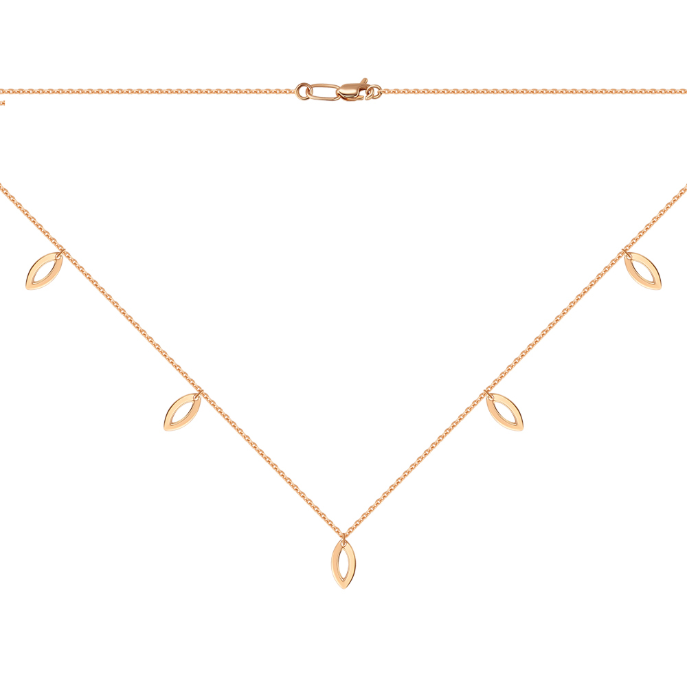 Золотое колье без вставки 06722/01/0