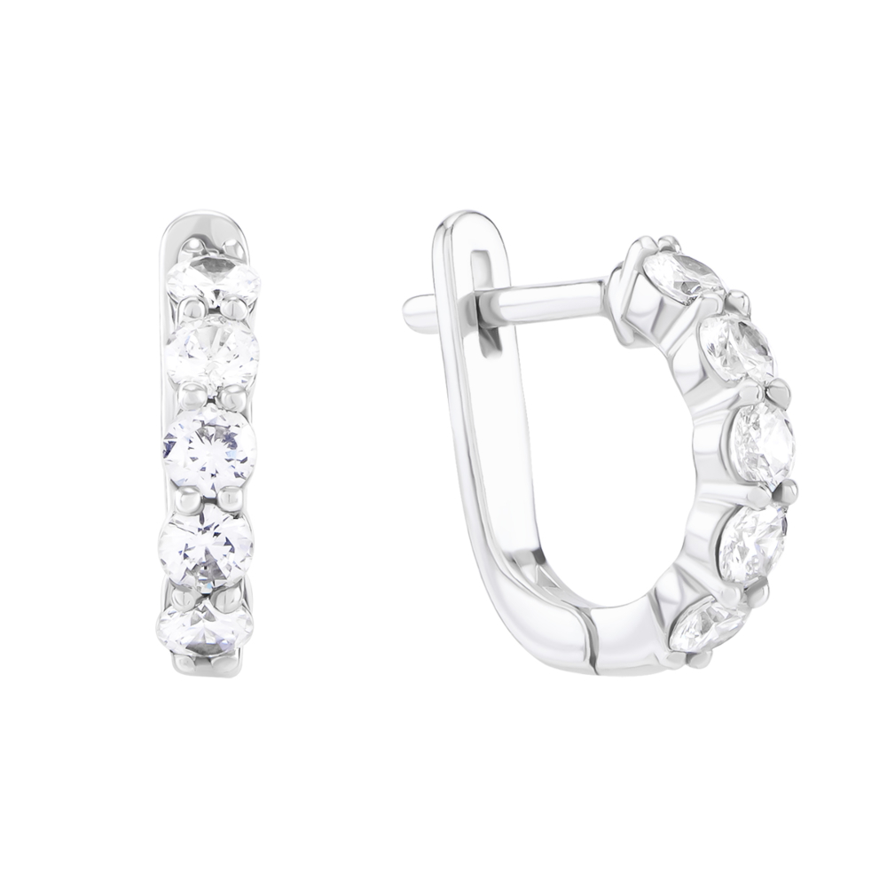 Серебряные серьги с фианитами. Артикул UG52580/1р-CZ
